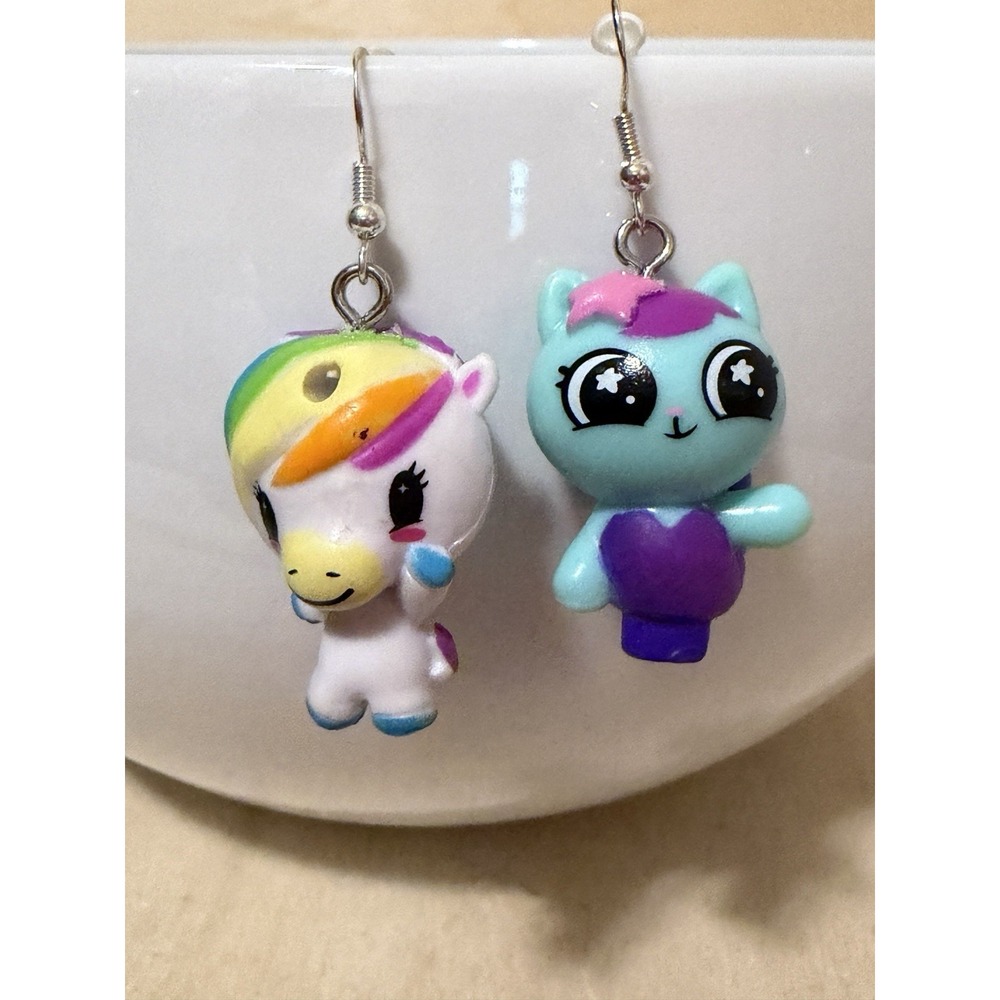 gabby's dollhouse Upcycled Toy Earrings Sterling